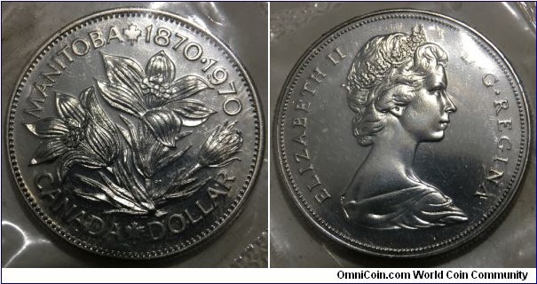 1 Dollar (Commonwealth - Federal State of Canada / Queen Elizabeth II / 100th Anniversary of the Accession of Manitoba // Nickel 15.62g) 