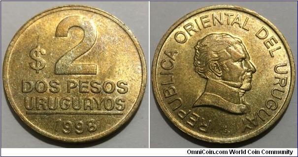 2 Pesos (Oriental Republic of Uruguay // Copper-Aluminium-Nickel) 