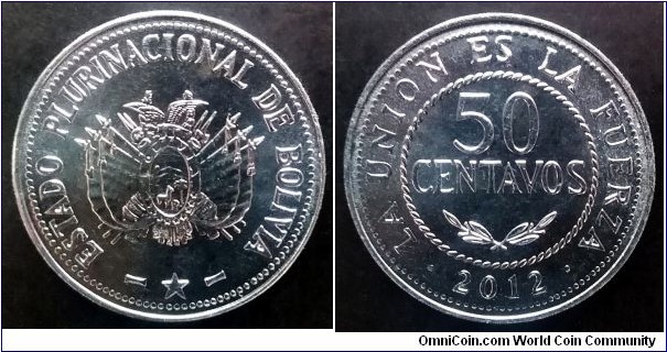 Bolivia 50 centavos. 2012