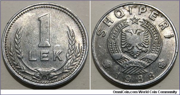 1 Lek (People's Socialist Republic of Albania // Aluminium) 