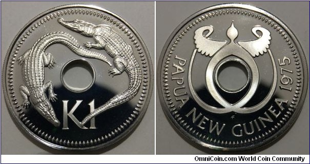 1 Kina (Commonwealth - Independent State of Papua New Guinea / Queen Elizabeth II // Copper-Nickel / Low Mintage: 67.000 pcs / PROOF)  
