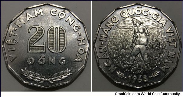 20 Dong (South Vietnam - 2nd Republic // Nickel clad Steel) 