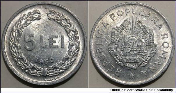 5 Lei (People's Republic of Romania // Aluminium /2) 