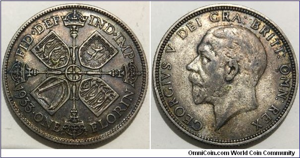 1 Florin (United Kingdom / King George V // SILVER 0.500 / 11.3g / ⌀28.3mm)