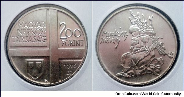 Hungary 200 forint. 1976, Hungarian Painters - Mihály Munkácsy. Ag 640. Weight; 28g. Diameter; 36mm. Mintage: 25.000 pcs. Second piece in my collection.