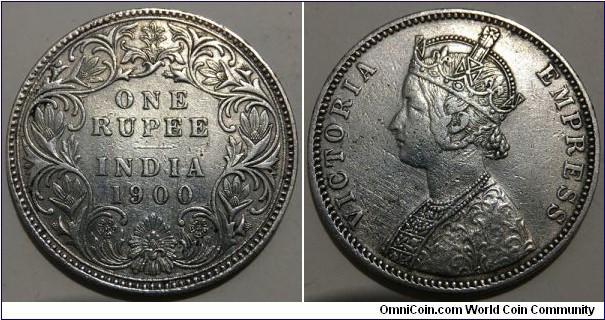 1 Rupee (British India / Queen Victoria // SILVER 0.917 / 11.66g / ⌀30.79mm) 