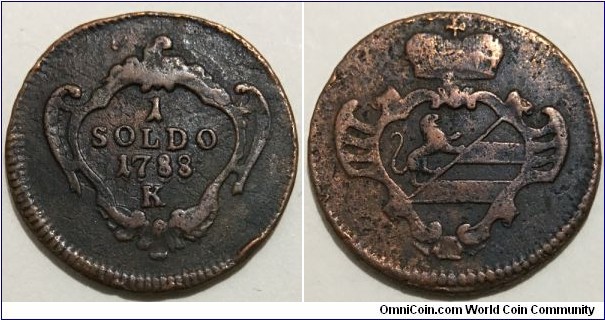 1 Soldo (Holy Roman Empire / Italian States - County of Gorizia // Copper 2.8g)