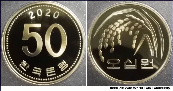 South Korea 2020 50 won. Proof!