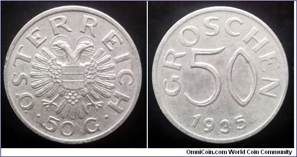 Austria 50 groschen. 1935