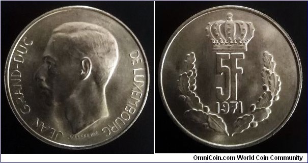 Luxembourg 5 francs. 1971