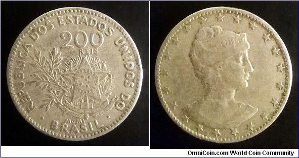 Brazil 200 reis. 1901