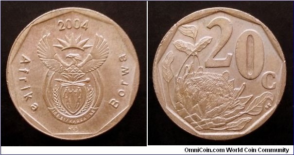South Africa 20 cents. 2004, Afrika Borwa.