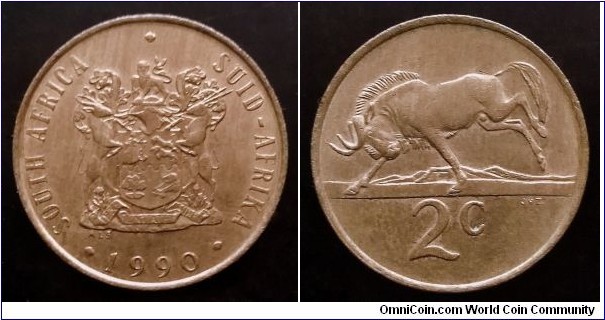 South Africa 2 cents. 1990, Second piece in my collection.