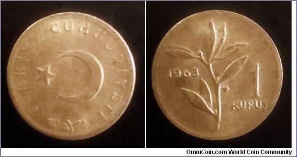 Turkey 1 kurus. 1963