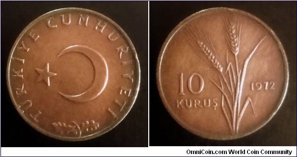 Turkey 10 kurus. 1972 (II)