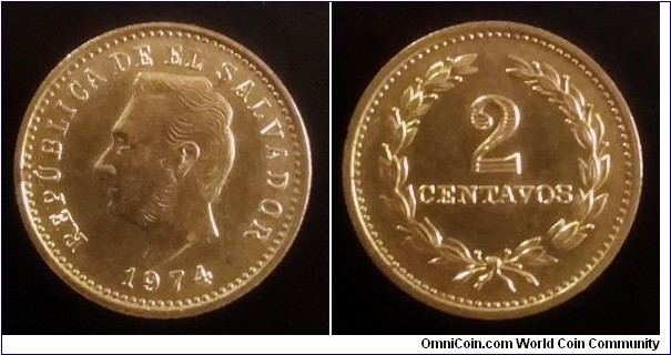 El Salvador 2 centavos. 1974 (II)