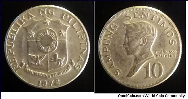 Philippines 10 sentimos. 1972