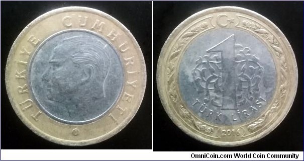 Turkey 1 lira. 2016 (II)
