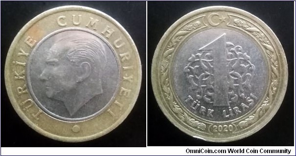 Turkey 1 lira. 2020 (III)
