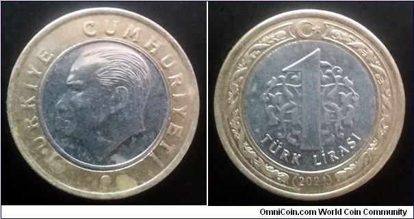 Turkey 1 lira. 2021