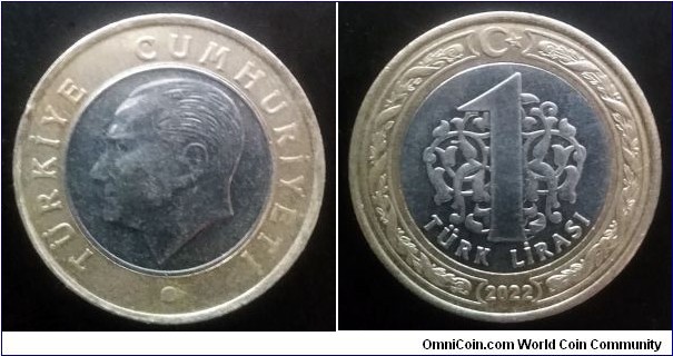 Turkey 1 lira. 2022