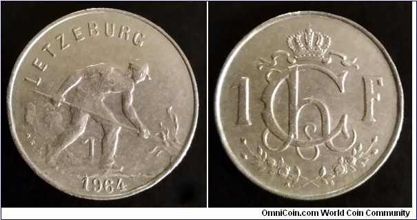 Luxembourg 1 franc. 1964