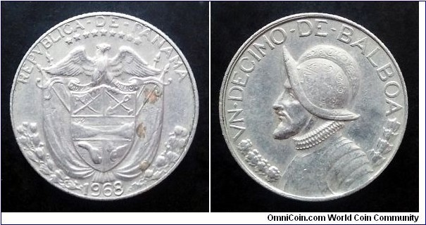 Panama 1/10 balboa. 1968