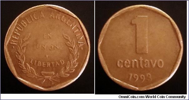 Argentina 1 centavo. 1993
