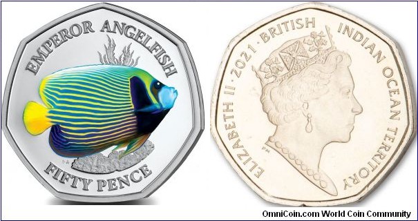 BIOT 50p Sea Creatures, Emperor Angelfish