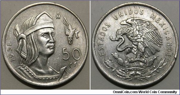 50 Centavos (United Mexican States // SILVER 0.300 / 6.67g / ⌀26mm)