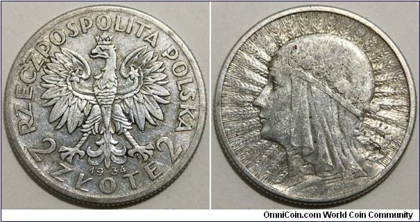 2 Zlote (2nd Polish Republic // SILVER 0.750 / 4.4g / ⌀22mm / Mintage: 250.000 pcs) 