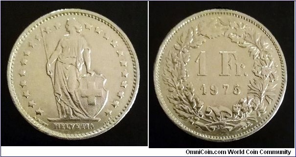 Switzerland 1 franc. 1975