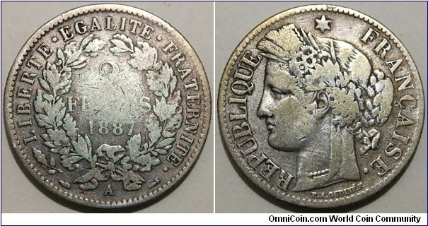 2 Francs (3rd French Republic // SILVER 0.835 / 10g / ⌀27mm) 