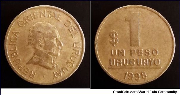Uruguay 1 peso. 1998