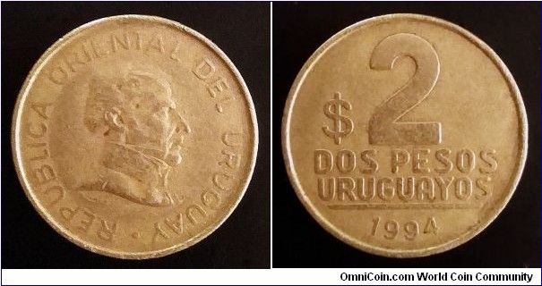 Uruguay 2 pesos. 1994