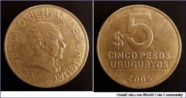 Uruguay 5 pesos. 2005