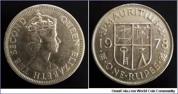 Mauritius 1 rupee. 1978 (II)