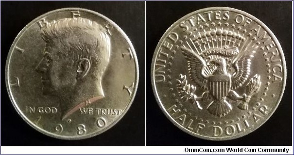 1980 P Kennedy half dollar.
