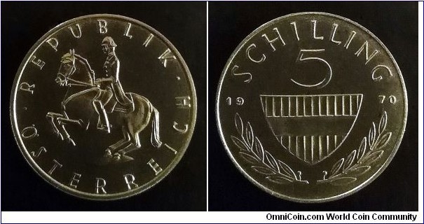 Austria 5 schilling. 1970