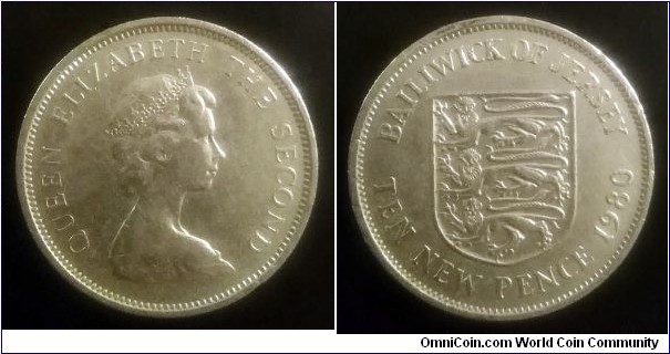 Jersey 10 new pence. 1980 (IV)