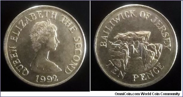 Jersey 10 pence. 1992