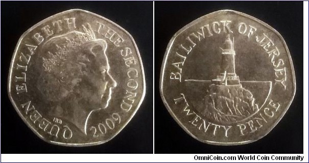 Jersey 20 pence. 2009