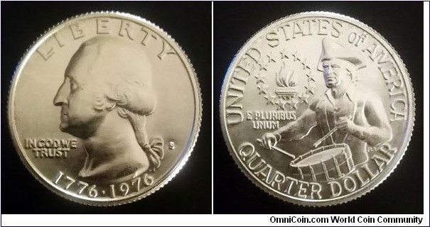 Washington quarter S - Bicentennial. Ag 400.