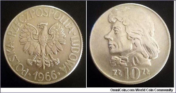 Poland 10 złotych. 1966, Tadeusz Kościuszko