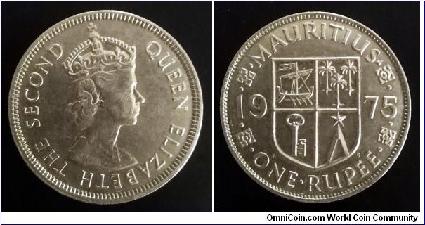 Mauritius 1 rupee. 1975
