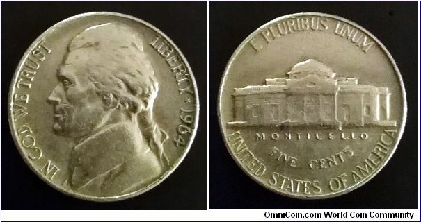 1964 Jefferson nickel (II)