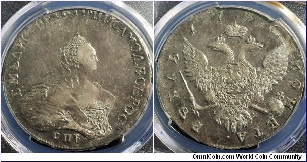 Russia 1756 SPB 1 ruble. Nice condition!!!