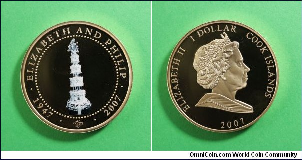 $1 Elizabeth II Queens Diamond Wedding,wedding cake 