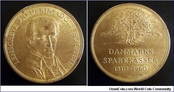 Denmark token - Danmarks Sparekasser 1810-1960. Frederik Adolf Holstein. 