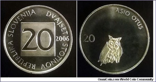 Slovenia 20 stotinov. 2006, Proof issue. Mintage: 1.000 pcs.